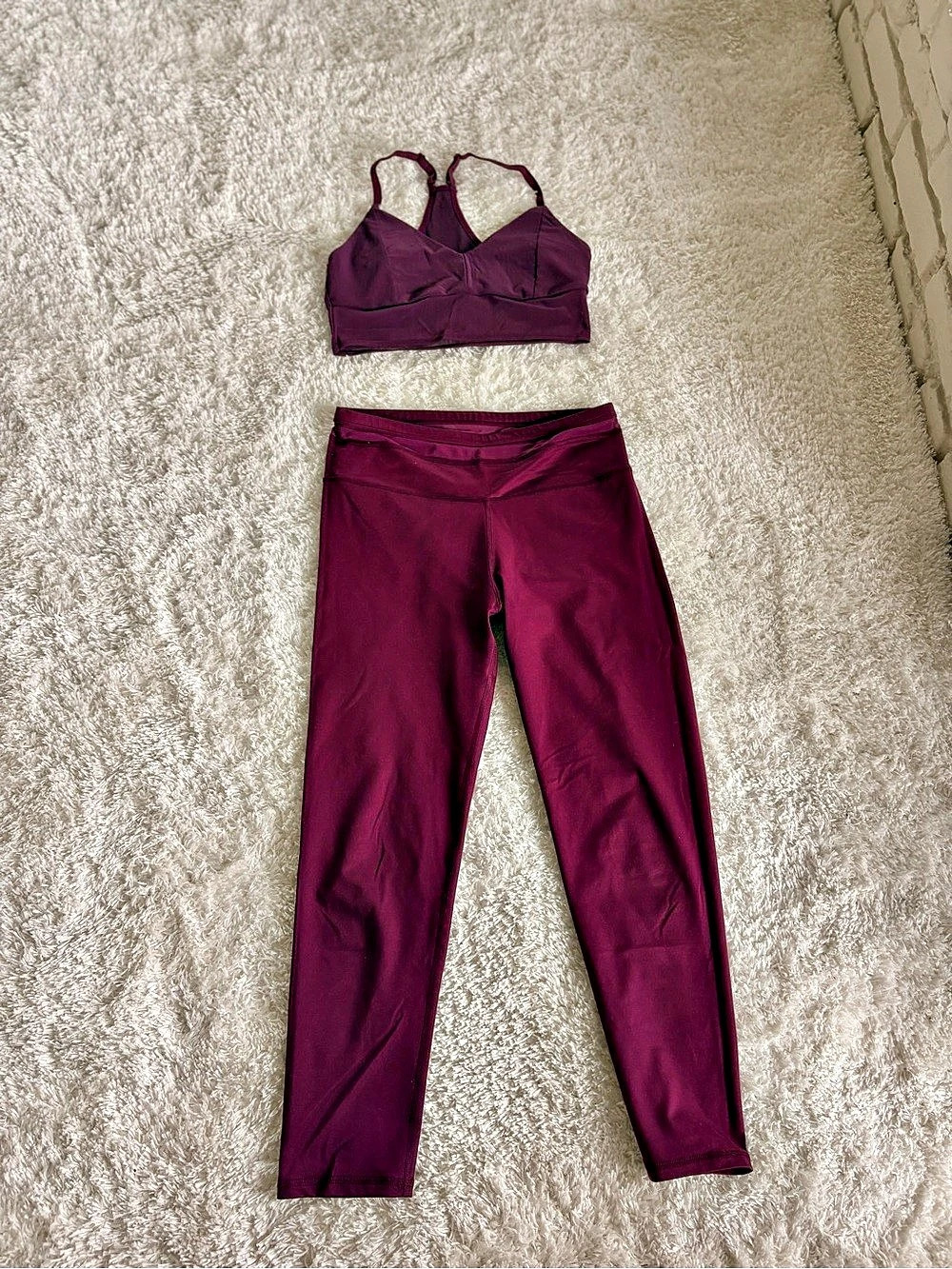 Fabletics Purple Two-Piece Activewear Set Like New